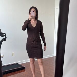 Ted Baker Chocolate Long-Sleeve Dress